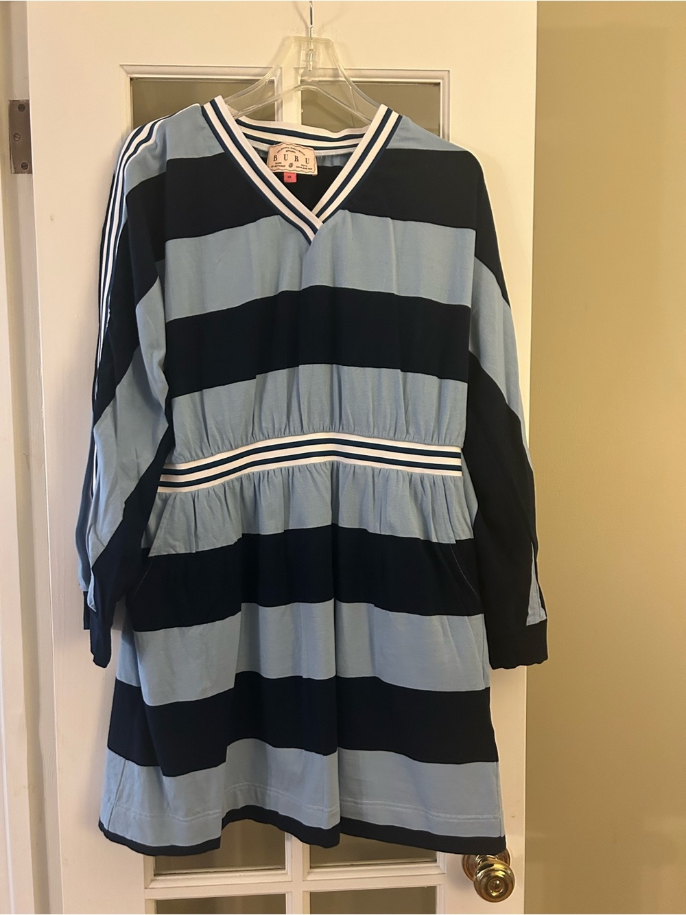 Buru striped Rugby track dress. Sz 1x. New without tags. Never been worn